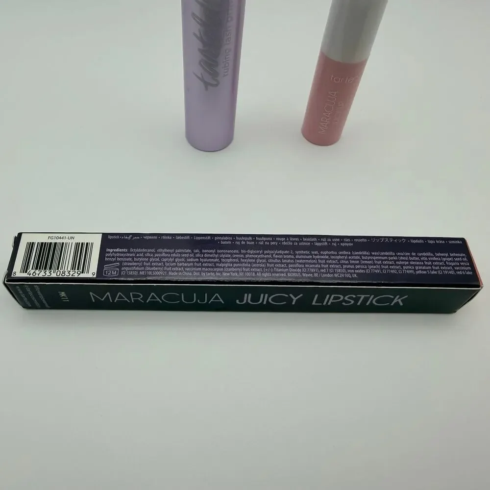 Tarte Makeup 3 Piece Bundle Lights Camera Lashes Maracuja Juicy Lip
